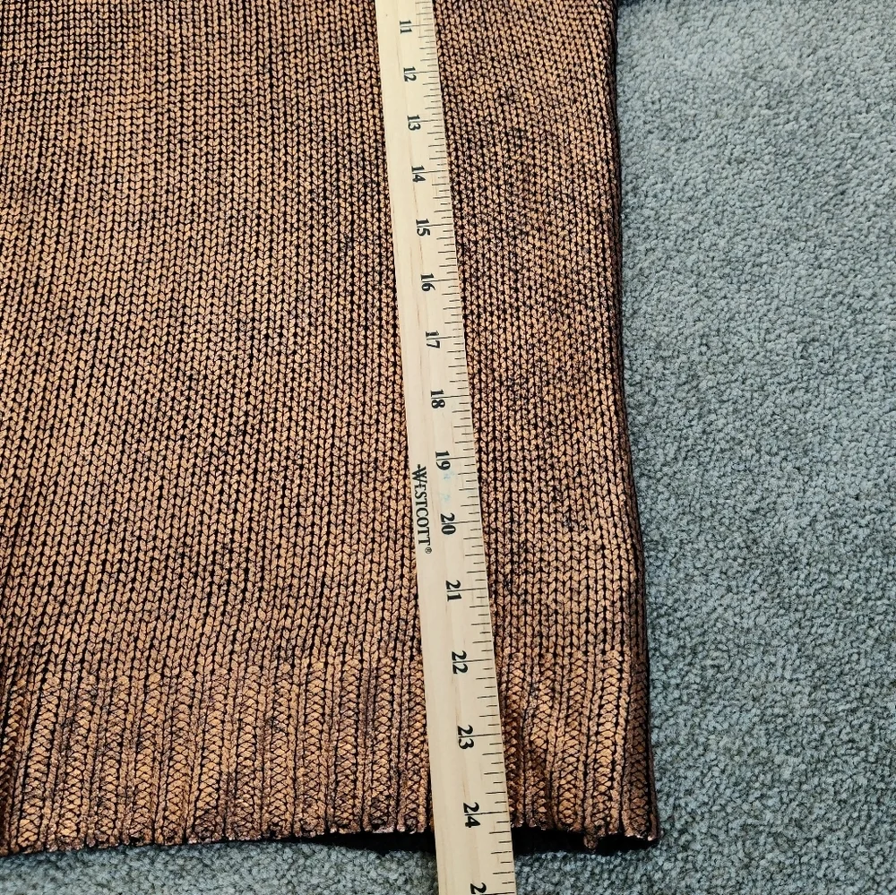 Nicole Miller Copper Metallic Knit Top - Picture 6 of 10